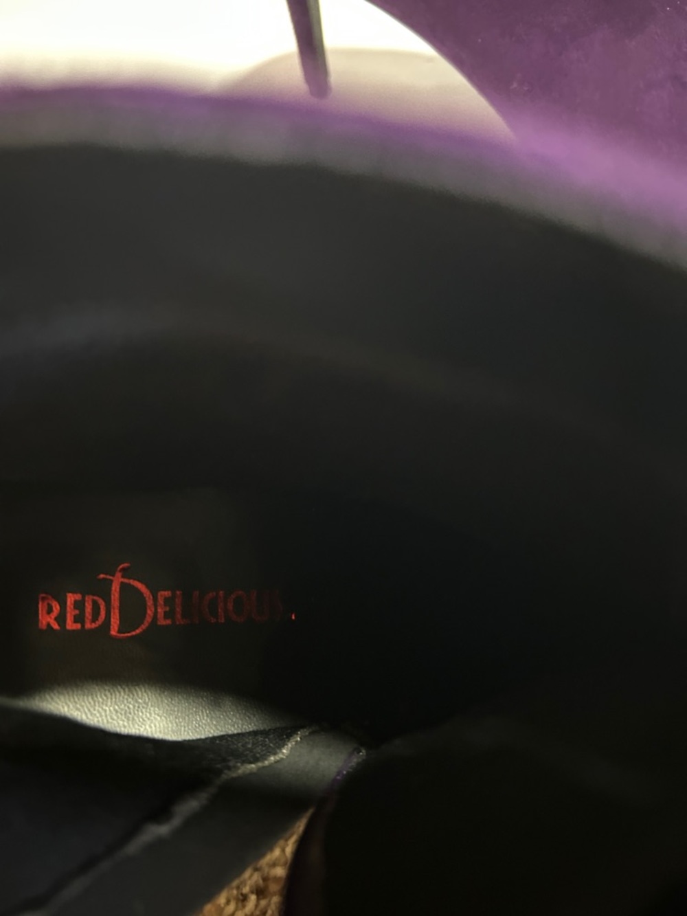 Women's Purple Ankle Boots with Side Zipper - Picture 6 of 8